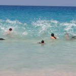 body surfing at magic sands beach